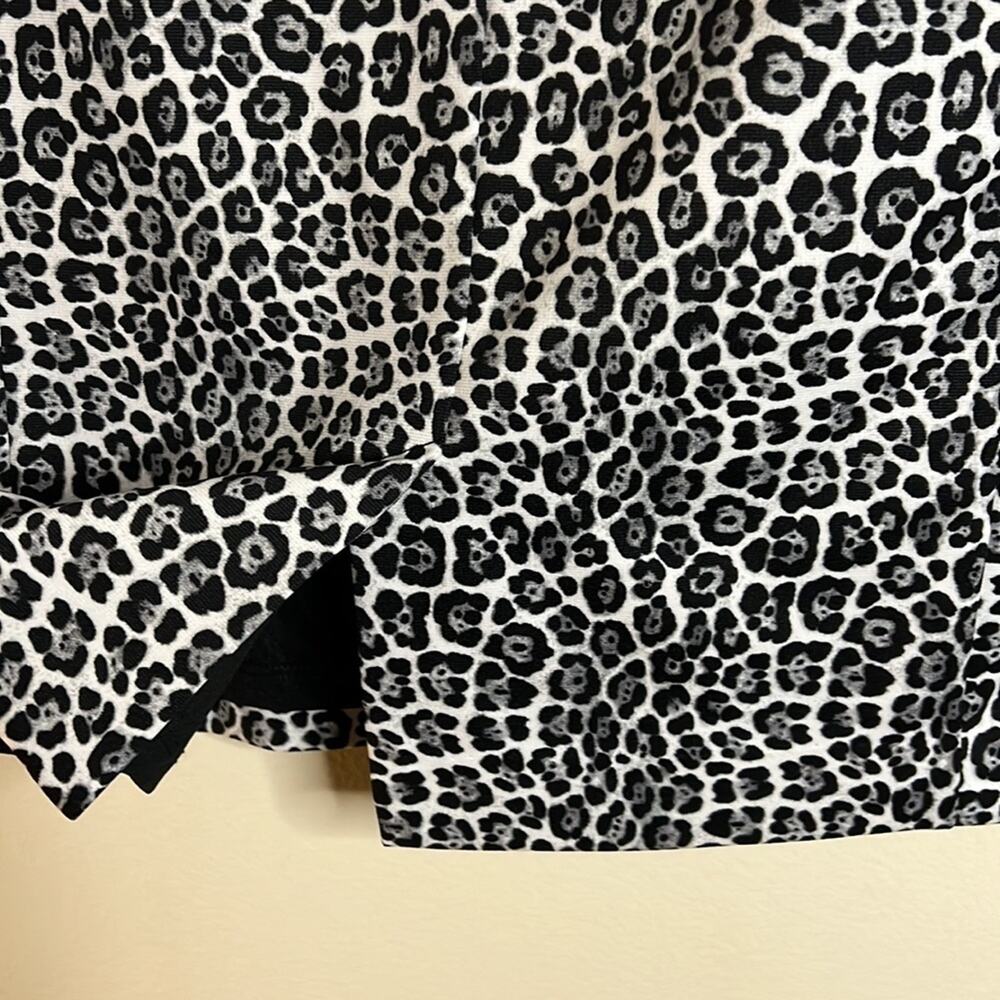 MICHAEL Michael Kors Leopard Black/White Pencil Skirt - Picture 4 of 5